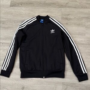 Adidas Black Jacket with White Accents